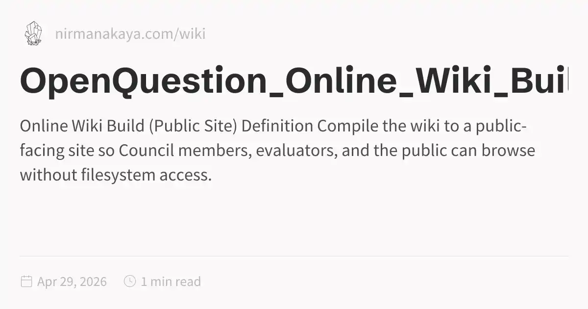 Wiki Build OpenQuestion_Online_Wiki_Build
